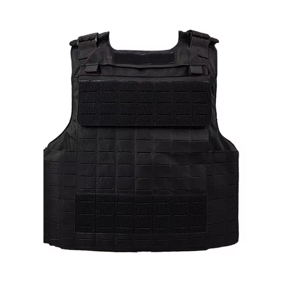 Elite Laser-Cut Tactical Plate Carrier Vest – Black