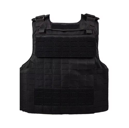 Elite Laser-Cut Tactical Plate Carrier Vest – Black