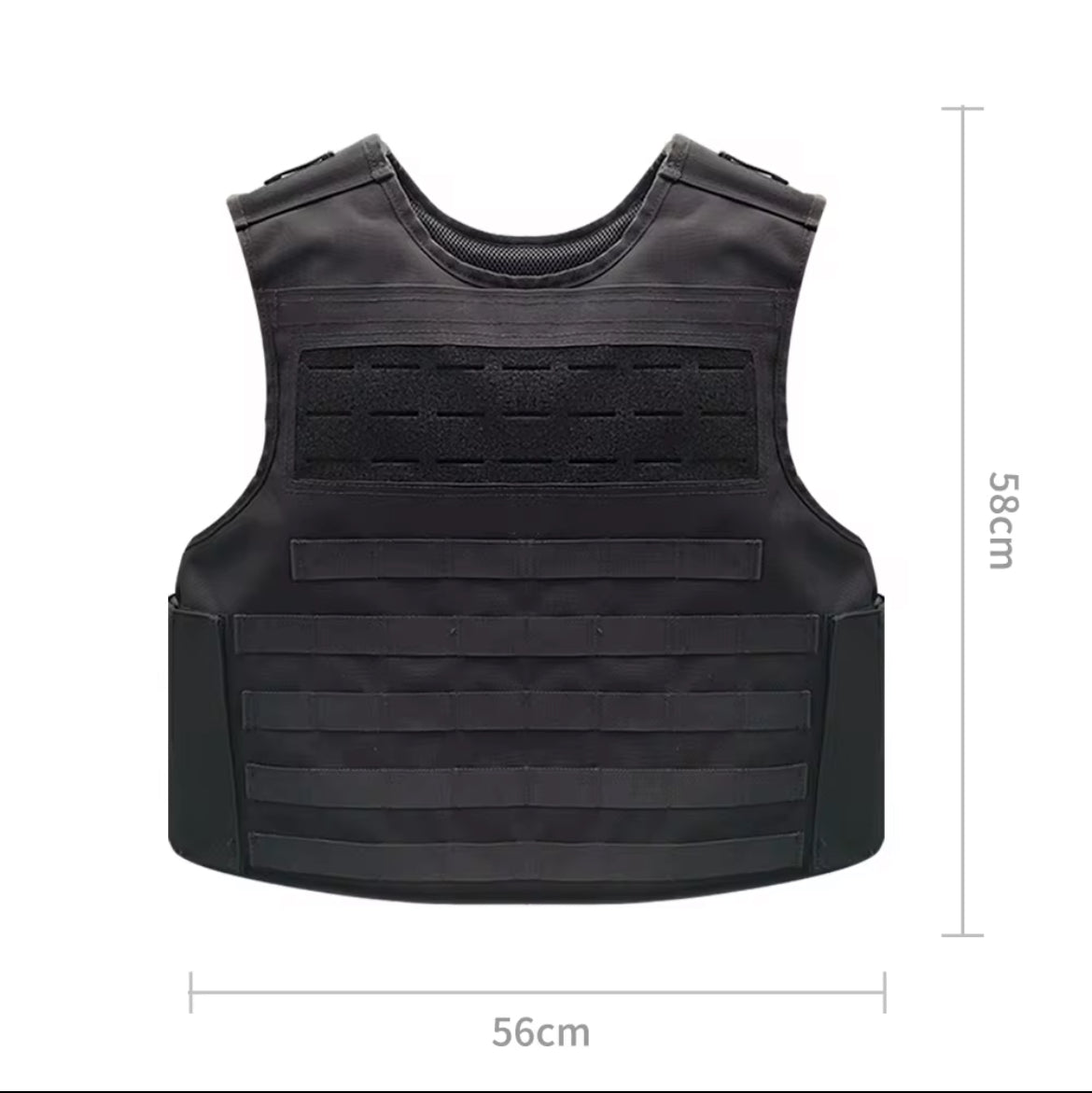 Sturdy Tactical Plate Carrier Vest – Laser-Cut MOLLE, Adjustable Cummerbund (XXXL)