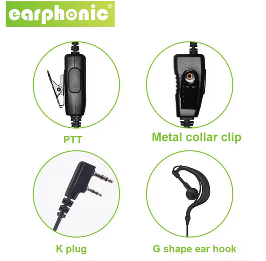 Pro-Series Two-Way Radio Earpiece with PTT – Built for Security Use