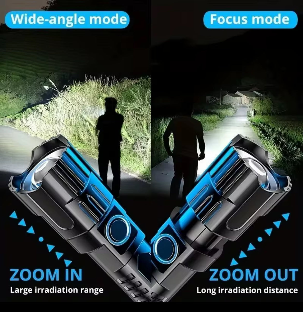 High-Power USB Rechargeable Tactical Flashlight – ID-Ready